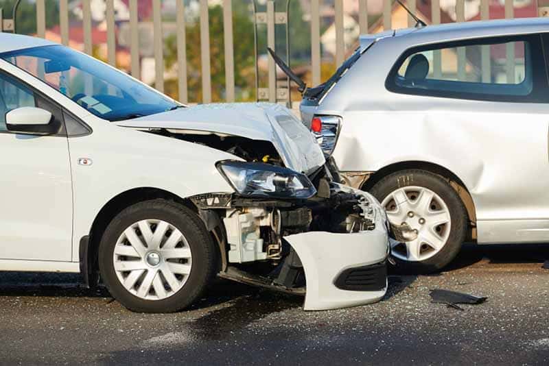 car crash accident on street. damaged automobiles car crash accident on street. damaged automobiles