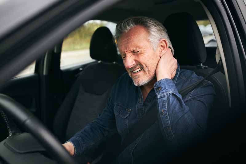 injured man due to a car accident