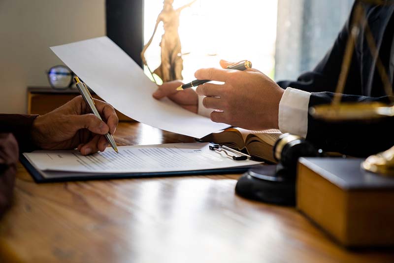 lawyer explaining to a client