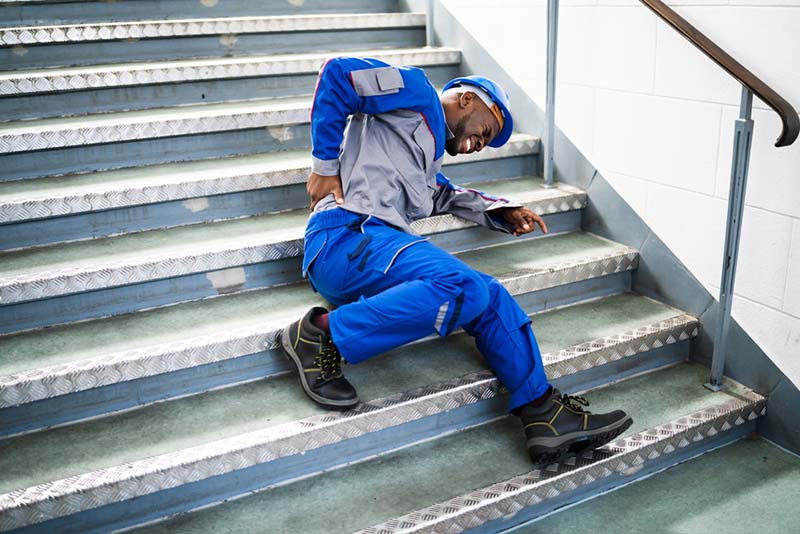 worker slipped on stairs worker injured after he slipped on the stairs